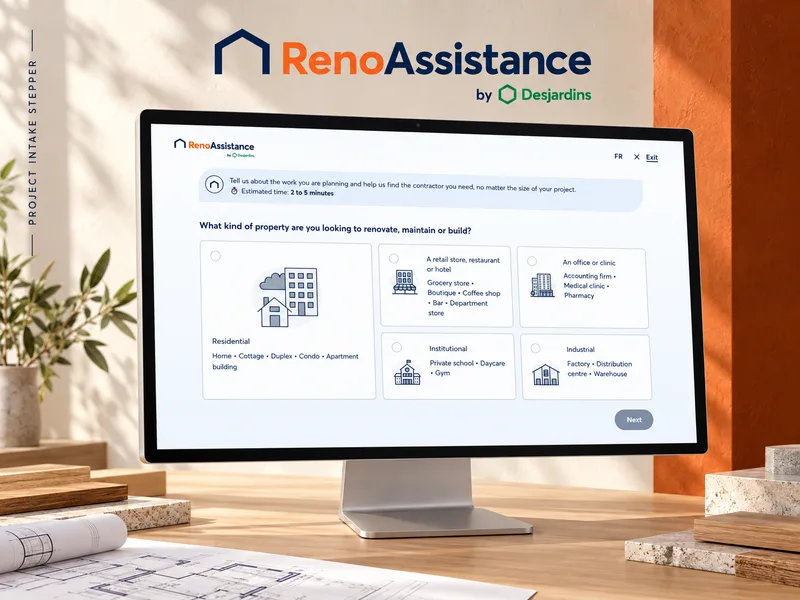 Find a Contractor interface