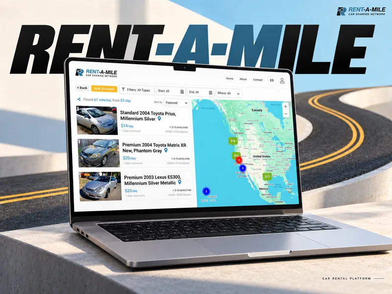 Car Sharing App interface